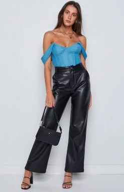 Beginning Boutique Polly Bustier Top Blue