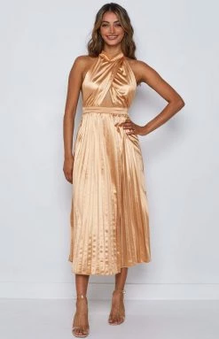 Beginning Boutique Dresses Wistful Gold Midi Dress 11 Beginning Boutique Dresses Wistful Gold Midi Dress