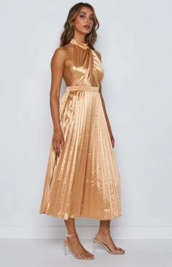 Beginning Boutique Dresses Wistful Gold Midi Dress 12 Beginning Boutique Dresses Wistful Gold Midi Dress