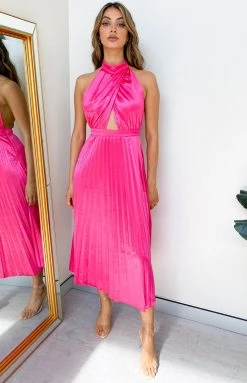Beginning Boutique Dresses Wistful Pink Midi Dress