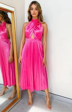 Beginning Boutique Dresses Wistful Pink Midi Dress
