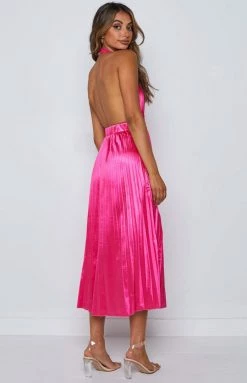 Beginning Boutique Dresses Wistful Pink Midi Dress