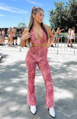BB Exclusive Wolf Pink Print Jumpsuit Euphoria Looks