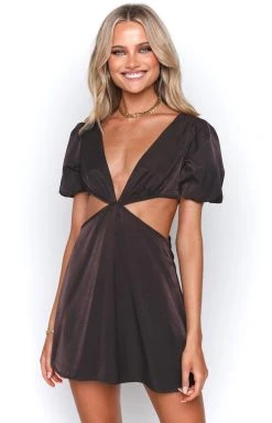 BB Exclusive Yarrow Liquorice Mini Dress Dresses