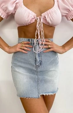 BB Exclusive Yasmin Denim Mini Skirt Vintage Wash