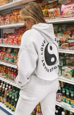 BB Exclusive Yin Yang Track Pants Grey Marle Bottoms