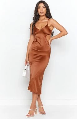 Beginning Boutique York Back Cut Out Midi Dress Rust Dresses 10 Beginning Boutique York Back Cut Out Midi Dress Rust Dresses