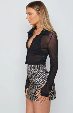 BB Exclusive Zahara Mesh Shirt Black