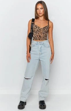 Beginning Boutique Tops Zaya Cami Crop Top Tiger