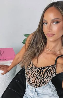 Beginning Boutique Tops Zaya Cami Crop Top Tiger