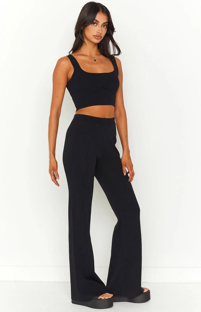 BB Exclusive Zaylee Black Knit Pants 3 BB Exclusive Zaylee Black Knit Pants