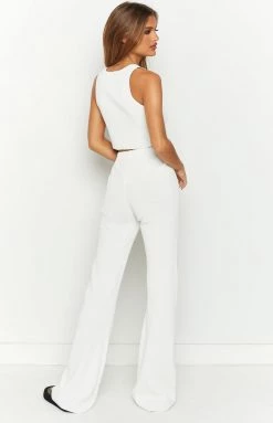 BB Exclusive Zaylee White Knit Pants Bottoms 12 BB Exclusive Zaylee White Knit Pants Bottoms