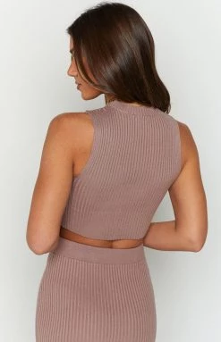 BB Exclusive Zayrah Mocha Knit Tank