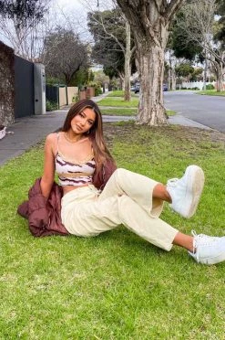 Beginning Boutique Zebra Lace Crop Top Tops
