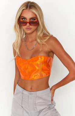 BB Exclusive New Zelda Orange Corset Top
