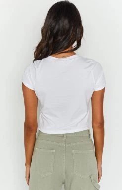 BB Exclusive Zen White Graphic Baby Tee Tops