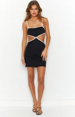 Beginning Boutique Zeneth Black Cut Out Mini Dress Dresses