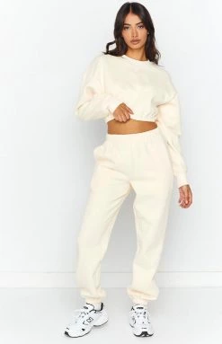 BB Exclusive Zippi Cream Sweat Pants Bottoms 9 BB Exclusive Zippi Cream Sweat Pants Bottoms