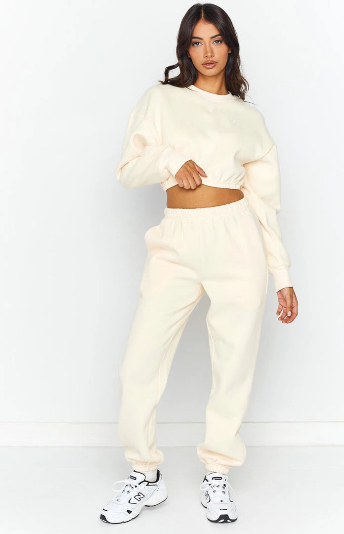 BB Exclusive Zippi Cream Sweat Pants Bottoms 3 BB Exclusive Zippi Cream Sweat Pants Bottoms