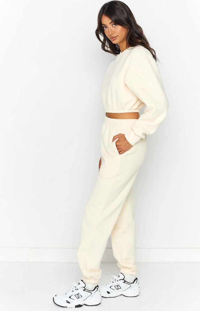 BB Exclusive Zippi Cream Sweat Pants Bottoms 4 BB Exclusive Zippi Cream Sweat Pants Bottoms