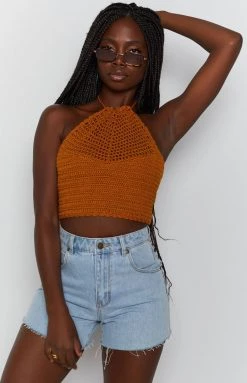 BB Exclusive Zola Crochet Top Mustard Tops 11 BB Exclusive Zola Crochet Top Mustard Tops