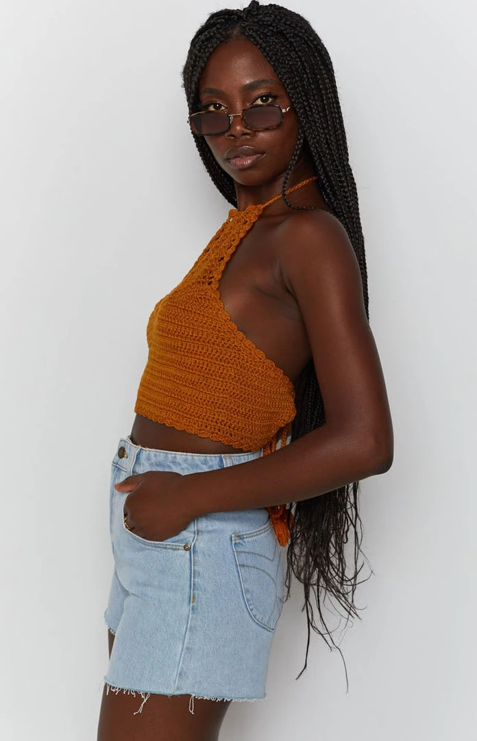 BB Exclusive Zola Crochet Top Mustard Tops 5 BB Exclusive Zola Crochet Top Mustard Tops