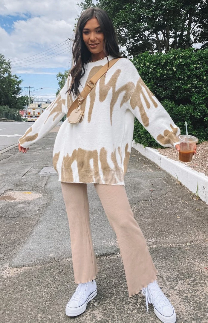 Beginning Boutique Outerwear Zosia Oversized Knitted Sweater Tan 2 Beginning Boutique Outerwear Zosia Oversized Knitted Sweater Tan