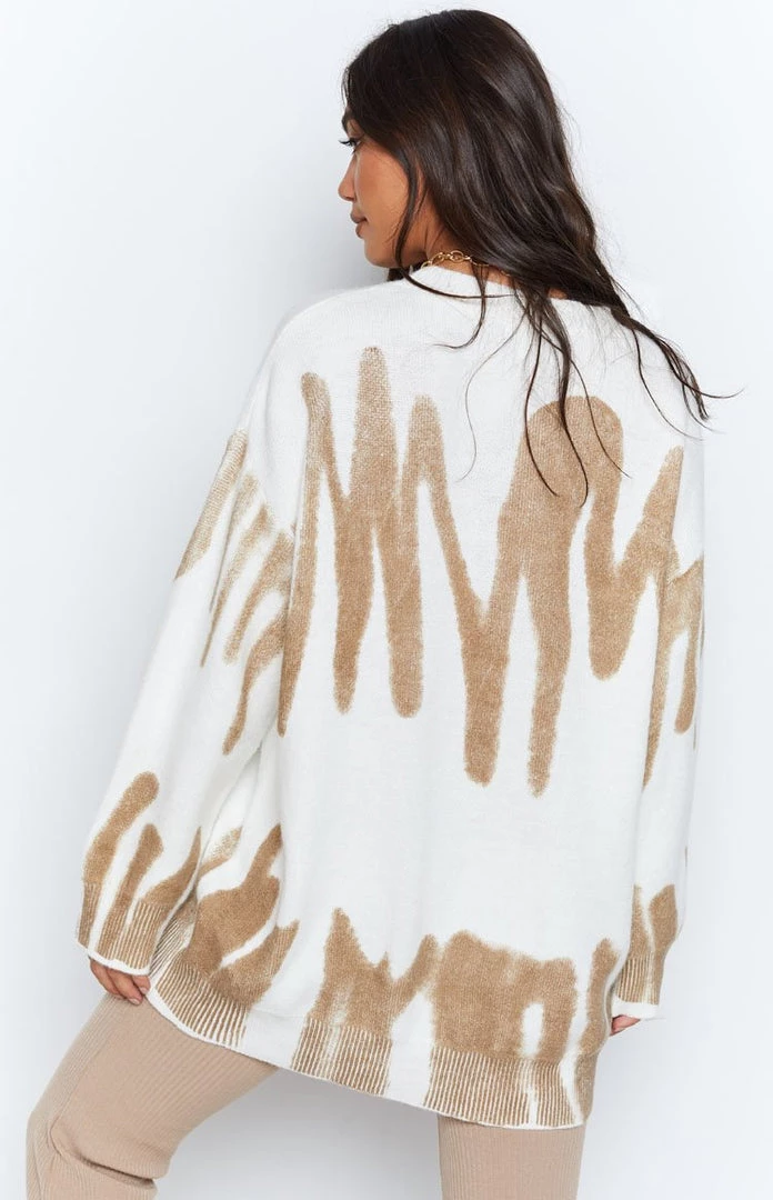 Beginning Boutique Outerwear Zosia Oversized Knitted Sweater Tan 7 Beginning Boutique Outerwear Zosia Oversized Knitted Sweater Tan