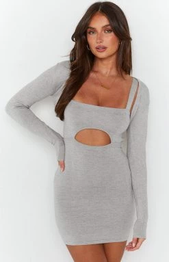 BB Exclusive Zuri Grey Knit Dress With Bolero New