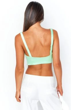 Beginning Boutique Zya Green Corset Top Tops