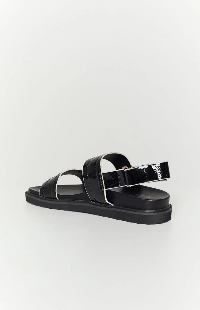 Billini Zyla Black Crinkle Sandal 3 Billini Zyla Black Crinkle Sandal