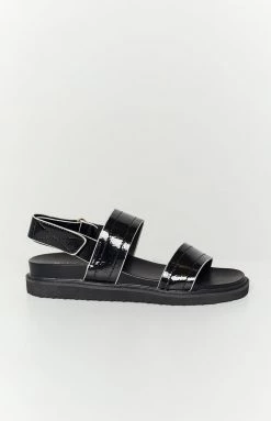Billini Zyla Black Crinkle Sandal 8 Billini Zyla Black Crinkle Sandal