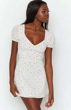 BB Exclusive Abigail Mini Dress White Floral