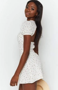 BB Exclusive Abigail Mini Dress White Floral