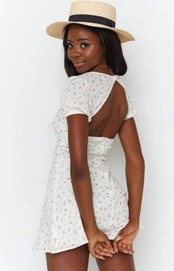 BB Exclusive Abigail Mini Dress White Floral
