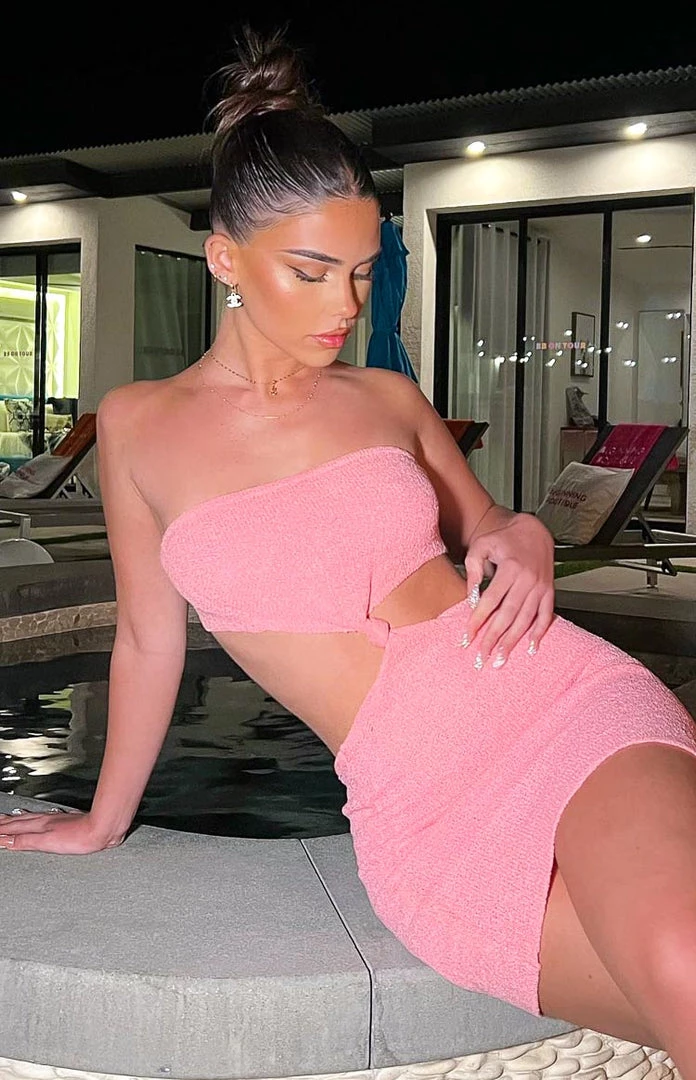 BB Exclusive Dresses Fiona Pink Strapless Mini Dress 2 BB Exclusive Dresses Fiona Pink Strapless Mini Dress