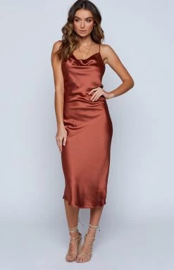 Beginning Boutique Schiffer Slip Midi Dress Rust Dresses 11 Beginning Boutique Schiffer Slip Midi Dress Rust Dresses