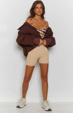 Beginning Boutique Remi Puffer Jacket Chocolate