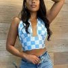 BB Exclusive Tops Hypnotize Crop Top Blue
