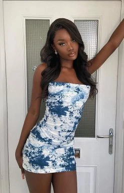 BB Exclusive Cruel Summer Mini Dress Blue