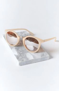 Eclat Show Me Round Sunglasses Beige Sale