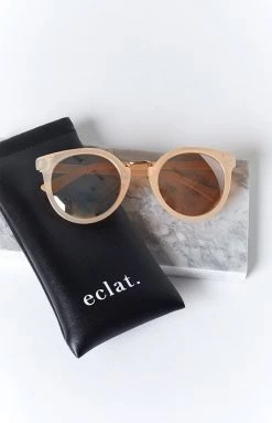 Eclat Show Me Round Sunglasses Beige Sale