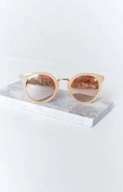Eclat Show Me Round Sunglasses Beige Sale