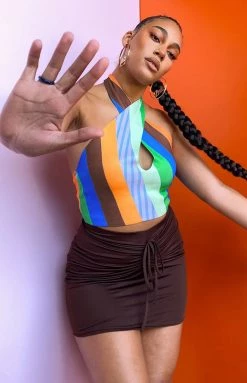 BB Exclusive Flirtini Halter Crop Multi