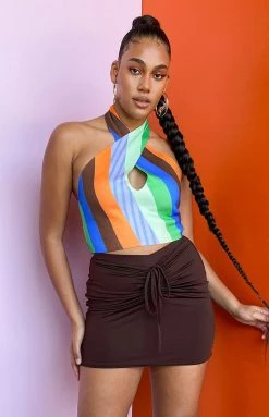 BB Exclusive Flirtini Halter Crop Multi