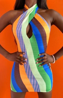 BB Exclusive Flirtini Halter Dress Multi Dresses