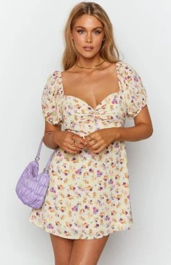 BB Exclusive Jolene Mini Dress White Floral Dresses