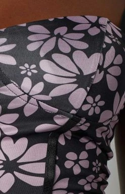 Beginning Boutique Rexie Purple Printed Top Tops