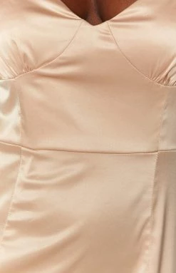 BB Exclusive Dresses Matrimony Midi Formal Dress Champagne