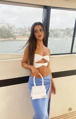 BB Exclusive Tops Havannah White Bandeau Top